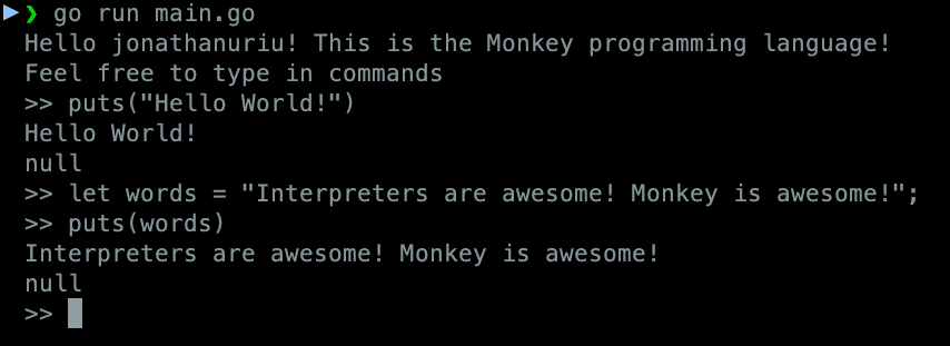 Monkey Interpreter